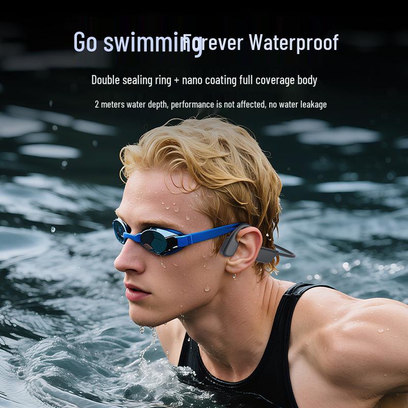 Long-Lasting Bluetooth Bone Conduction Headphones for Sport & Swimming – Open Ear, Noise Cancelling