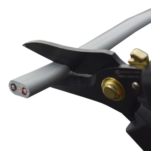 Fujiya Electrician's Straight Scissors with Lock, Black and Gold, FM04-180NL-BG