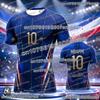2026 New France No 10 Mbappe Football Jersey  Quick Dry Short Sleeve Soccer T-Shirt For Adults Men Women Fan Gift Tops