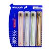 Newcomer Offer: WISDOM Soft Bristle Adult Toothbrush, Wide Head, 4-Pack, Easy-Tear Opening
