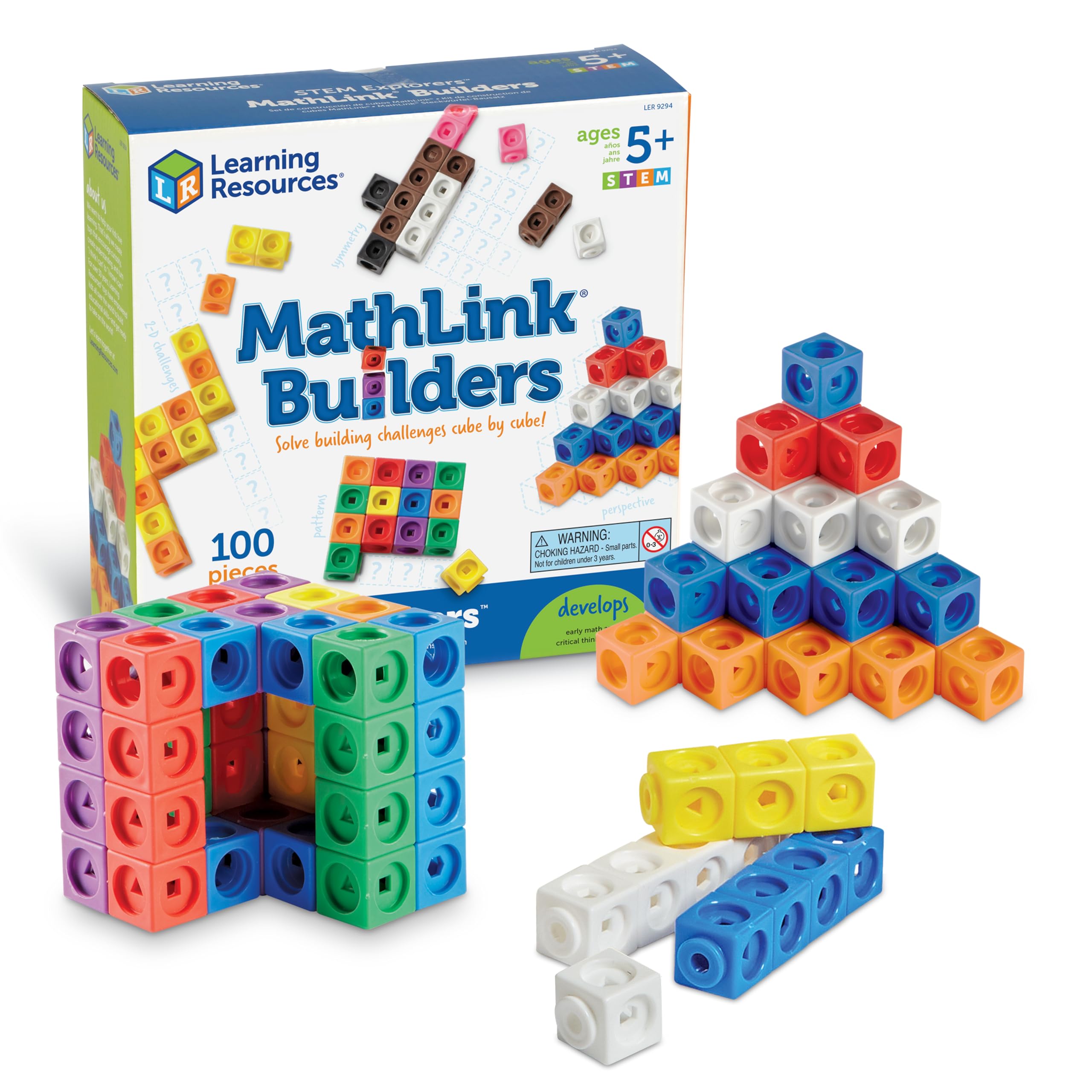

MathLink Series Math Puzzle Cube Blocks, 100 Pieces, LER9294, Authentic