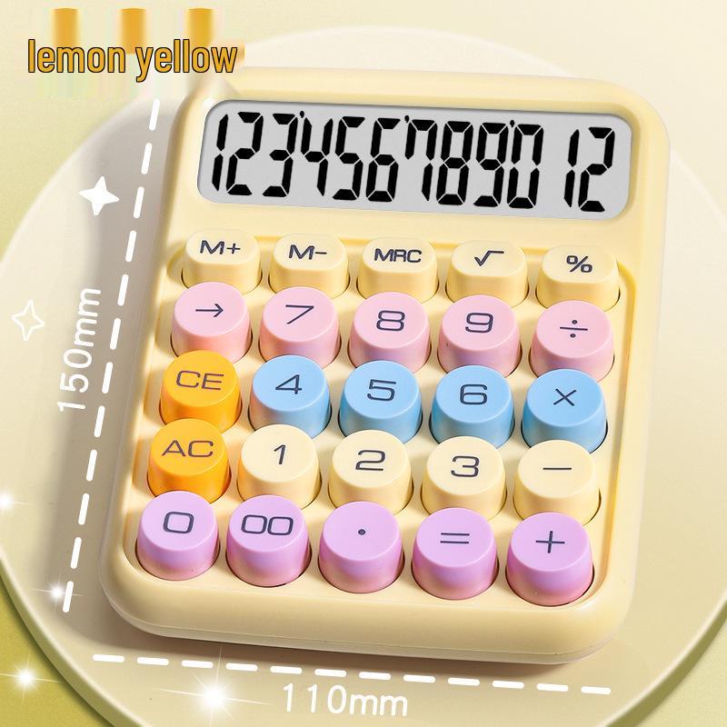 Candy Color Portable Cartoon Calculator for Kids and Office Use