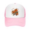 Retro Halloween Pumpkins With Harleq Mesh Baseball Cap Casual Hat Outdoor  For Womens Unisex FeUnisex