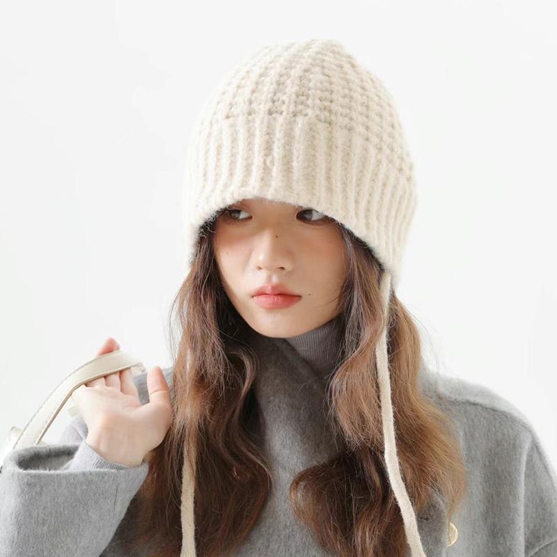 Maillard style~ autumn and winter versatile fisherman's hat children's warm ear protection wool knitted hat cold hat tide