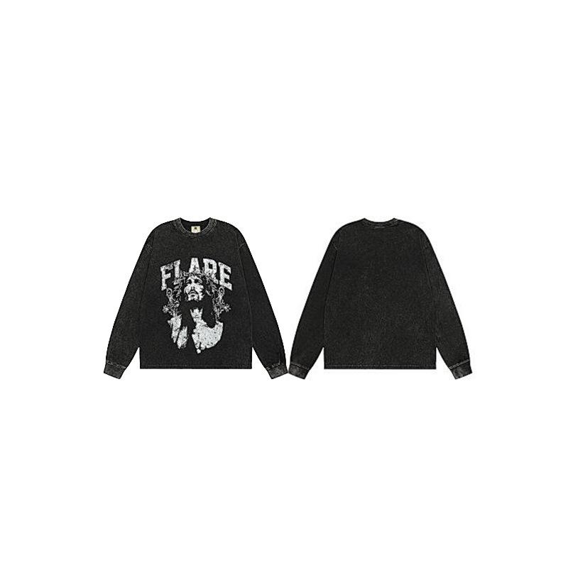 American Trendy Heavyweight Long-Sleeve Men's Autumn/Winter Loose Casual Pure Print Hoodie