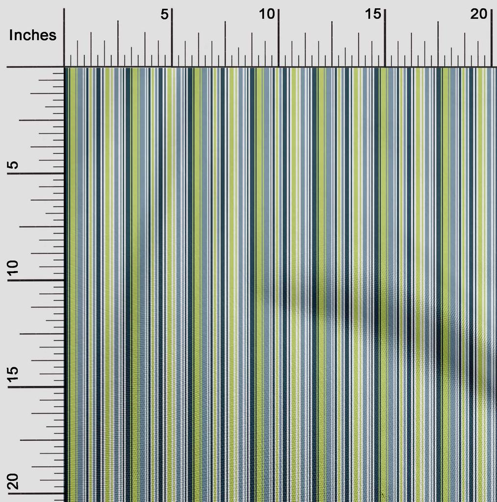 oneOone Tecido de algodão flexível, estampa listrada multicolorida, por jarda, 40 polegadas