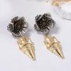 Europ and America Style Alloy Flower Vase Earrings for Women Ladies Vintage Art Trend Temperament Pendant Earrings Jewelry Gifts