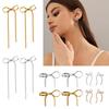 Bowknot Ear Studs Fashion Bowknot Earrings Trendy Jewelry Alloy Material Ear Pendants for Fashion Forward Individuals