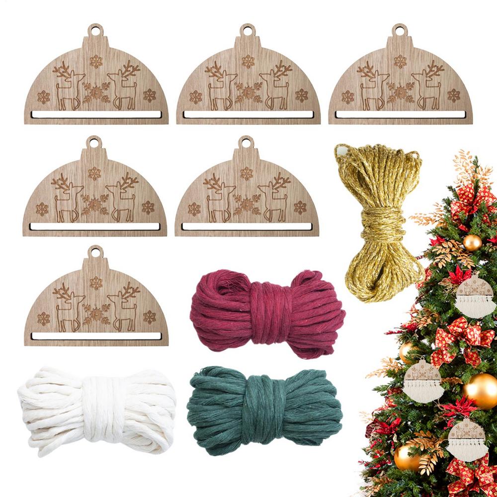 Christmas Macrame Kit Holiday Crafts Macrame Christmas Macrame Woven Tree Making Kits Boho Macrame Wall Decor Creative Boho