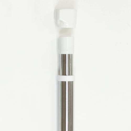 Bestco Slim Telescopic Clothes Drying Pole, Suitable for Bathroom Use, 150-270cm, Stainless Steel, White, Long