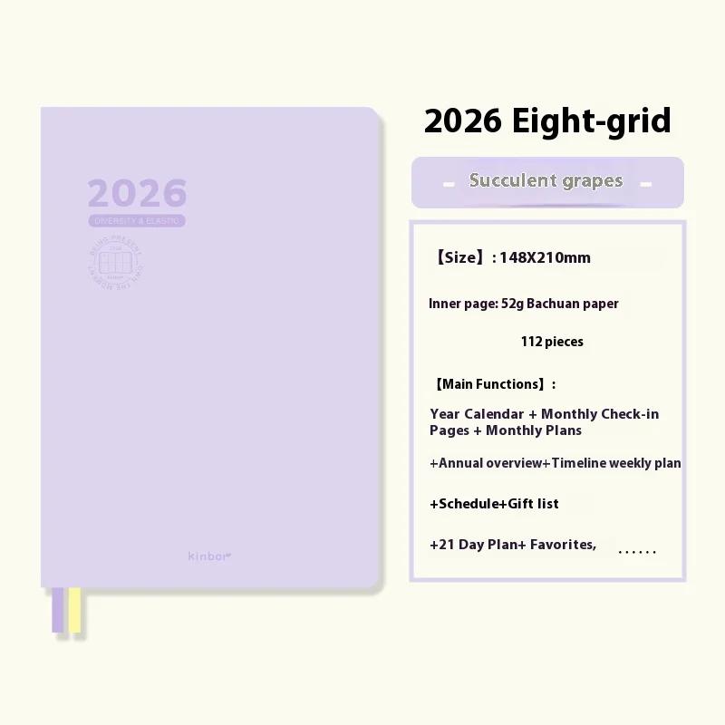 Kinbor Time Management Planner A5 Planner 52g Japan Tomoe River Paper Smooth Writing Efficiency Notebook Time Management