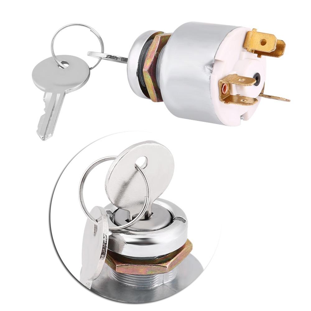 12V Ignition Switch Barrel 3 Position Engine Start Switch Ignition Switch  For Car Motorcycle Boat