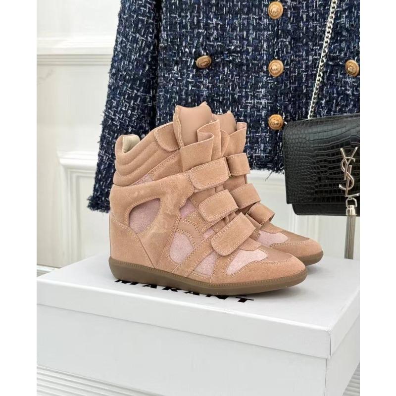 Dingbanyuan Buchstaben Gipswaren Innerhalb 7 cm Erhöhung Damenschuhe Stiefeletten 25 Neue Leder High-Top Schuhe für kleine Leute