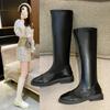 It Shows That the Legs Are Long and Tall, But the Korean Version of Long Boots Martin Boots Knee Casual Commuting Leather Boots Knight Boots Style