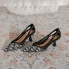 Hollow High Heels New Sexy Versatile Pointed Head Light Mouth Black Design Sense Niche Temperament Single Shoes Women