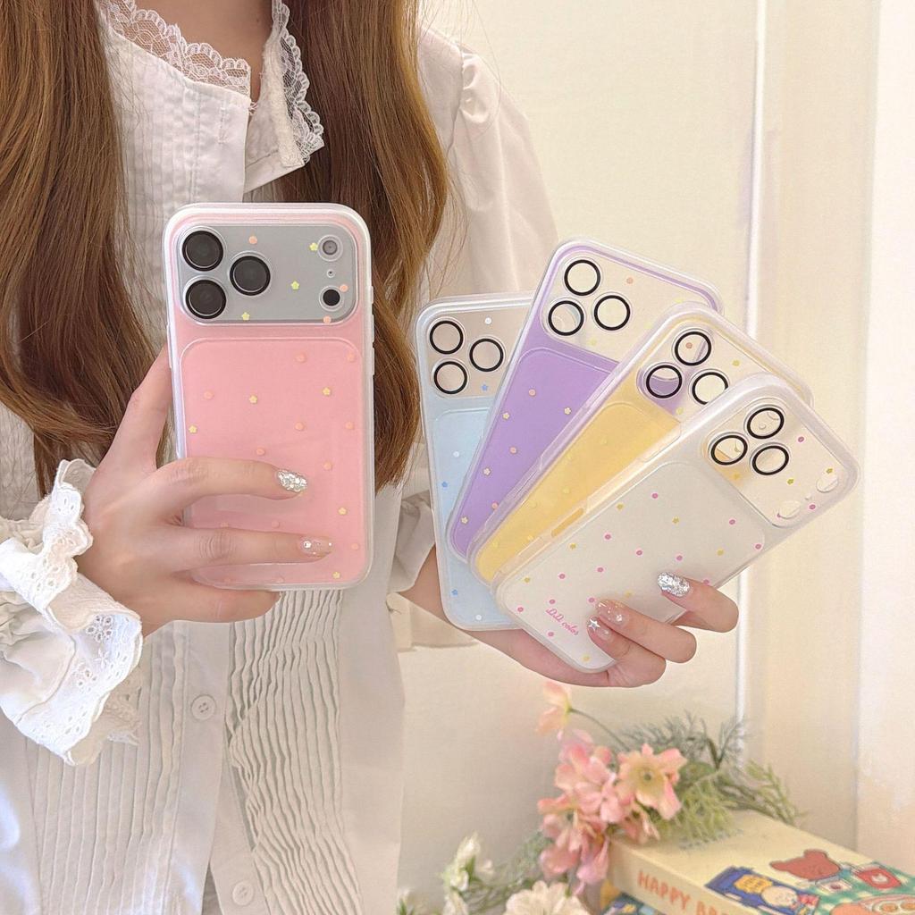 Colorful Polka Dot Phone Case for Apple 16Pro/17ProMax/15 with Anti-Drop Protection
