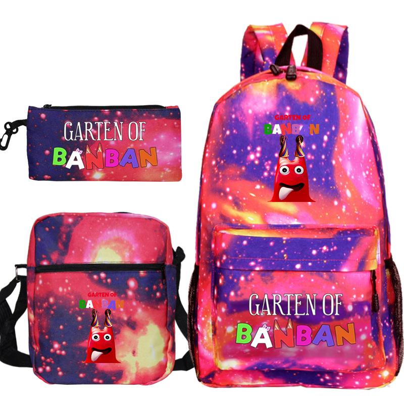 Spotted Garden Primary School Bag Shoulder Bag Pencil Bag Three-piece Set