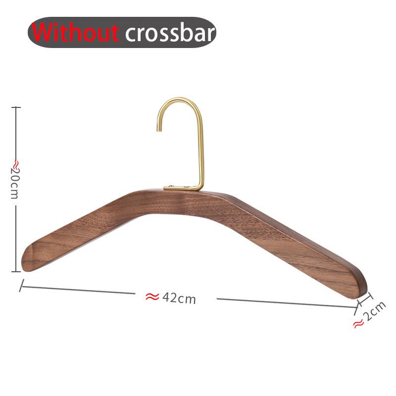 

1/3 шт. Вешалка для одежды из черного ореха, Высококачественные прочные деревянные вешалки с латунным крючком для шкафа, Утолщенная ширина, Роскошная стойка для одежды 1PCS