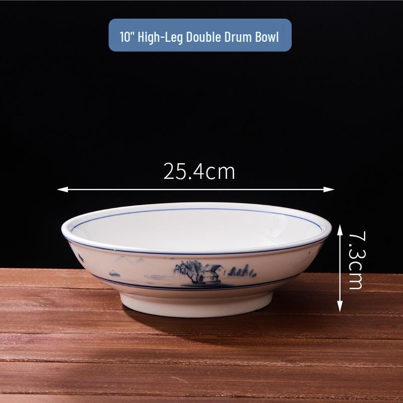 Large High-Footed Ceramic Soup & Noodle Bowl