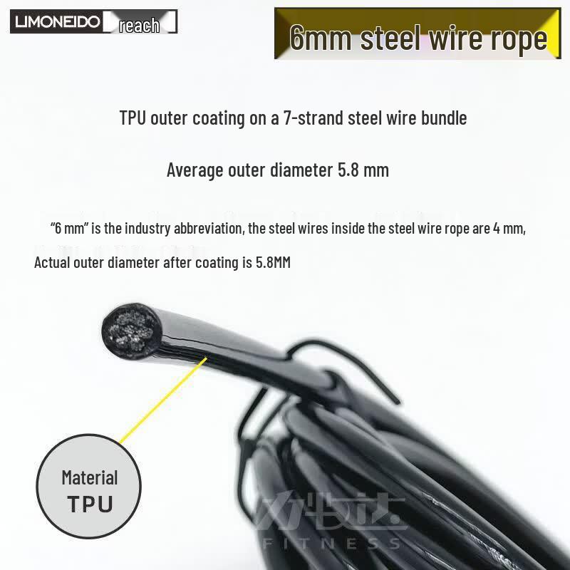 Zhishi Fitness Steel Wire Rope with Connectors