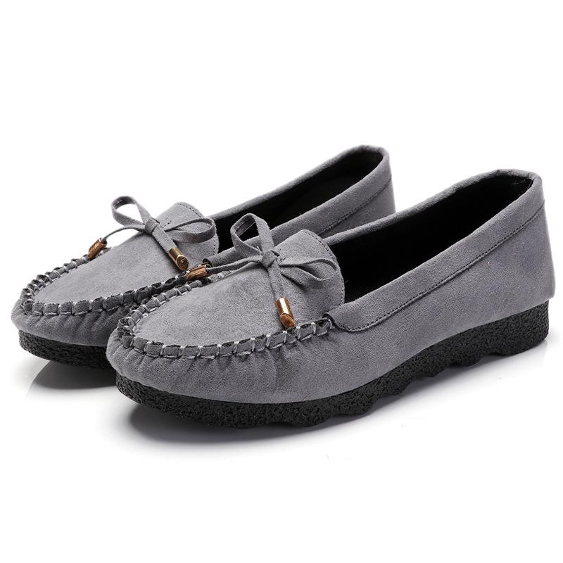 

Old Beijing cloth shoes women s shoes flat single shoes women s casual work shoes black bow mother shoes soft-soled Doudou shoes women 40