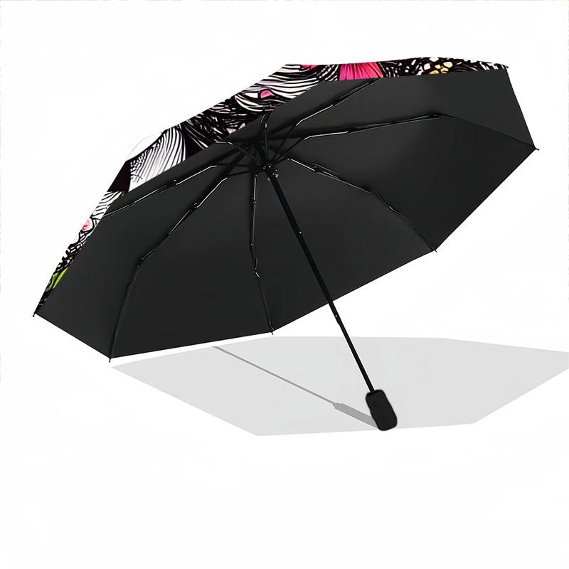 1pc FlowerGirl Automatic Open/close Umbrella, 8-Rib Sturdy Structure, Auto Folding/Opening, Portable Travel Umbrella for Women, C38