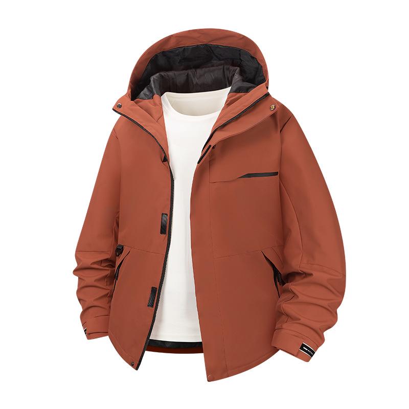Unisex 3-in-1 Windproof Waterproof Mountaineering Jacket with Fleece Liner for Autumn and Winter