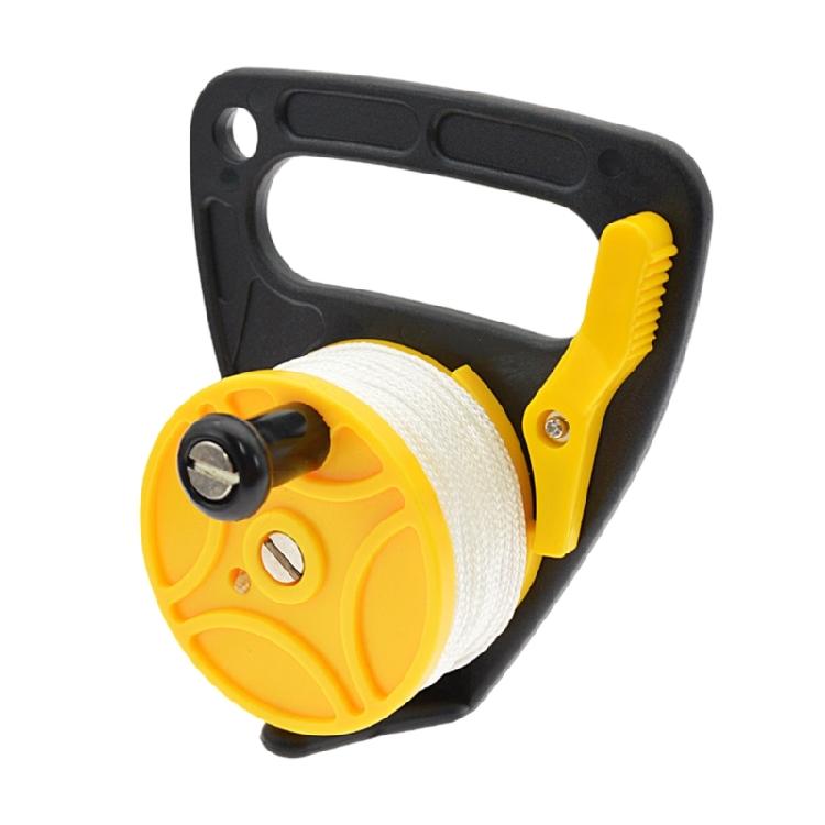 Scubas Ratchets Dives Reel with Handle Stop Switches High Visibility Retractable Line Diving Reel Finger Spool Easy to Use