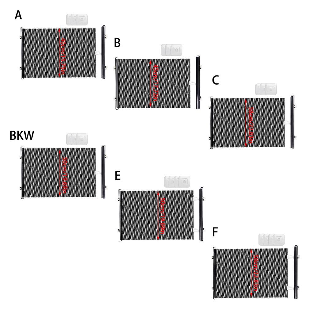 Auto Extending Pet Gate White Mesh Barrier For Cats Dogs With Metal Frame Easy No Tools Installation Space Saving Home Safety Solution
