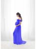 Robe Longue d'Photographie de Maternité à Ouverture Devant