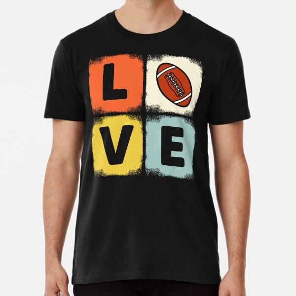Football Love Vintage Block Style Design Made In Australia Tshirt S To 2XL