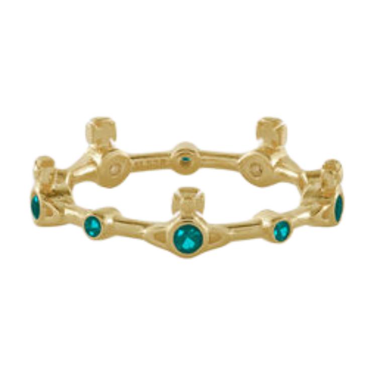 Vivienne Westwood Sphere Pattern Ring Women rings Gold 6404015U-01R872 Basic Packaging-Dust Bag+Box,XS