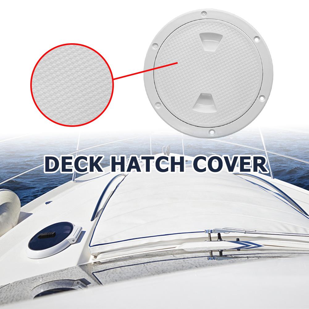 4/6/8 Inch Boat Hatches Deck Plate Round Plastic Marine Deck Cover Non Slip Detachable Double Waterproof for Marine Boat Yacht