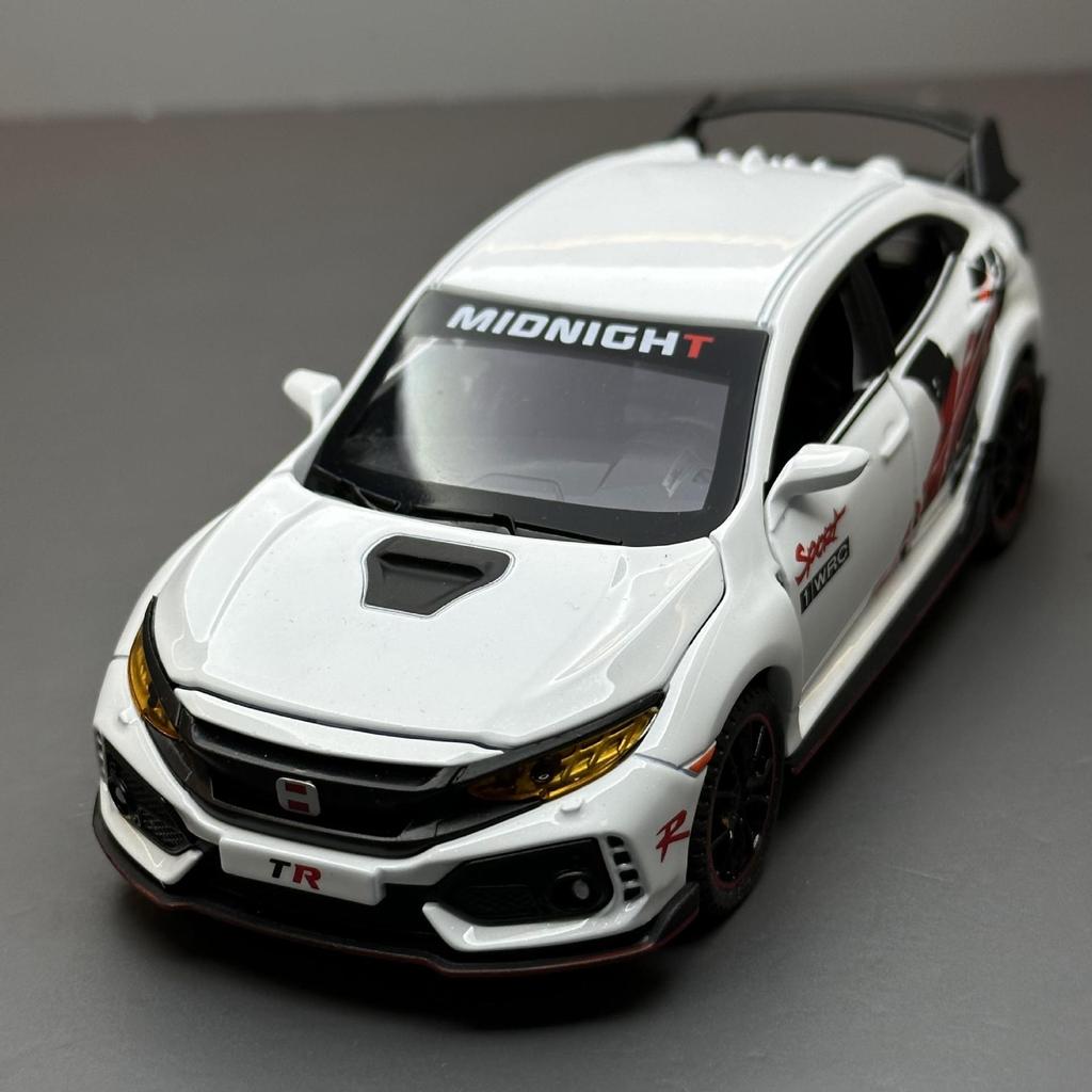 Maßstab 1/32 Honda Civic Type-R Super Modified Sportwagen Legierung Metall Diecast Modellauto Sammlung Modell Ornamente Geschenke für Freund