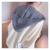 Fashion Knitted Scarves Casual Knit Shawl Wrap Korean Style Hooded Shawl  Autumn Spring