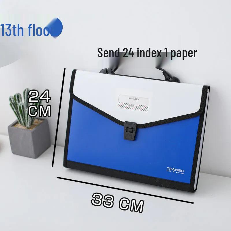 13-Pocket Accordion File Bag: Student Test Papers, Office Documents, Multi-Layer Large Capacity Storage