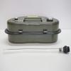 PLOW 3L Portable Gasoline Can, Fire Prevention Law Compliant, Steel, with Filling Nozzle, Green/Army Green Jerry Can (3L)