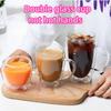 1PC Double Walled Glass Cups Handles Transparent Espresso Coffee Cups Milk Juice Coffee Minimalist Water Cups Drinkware Gifts