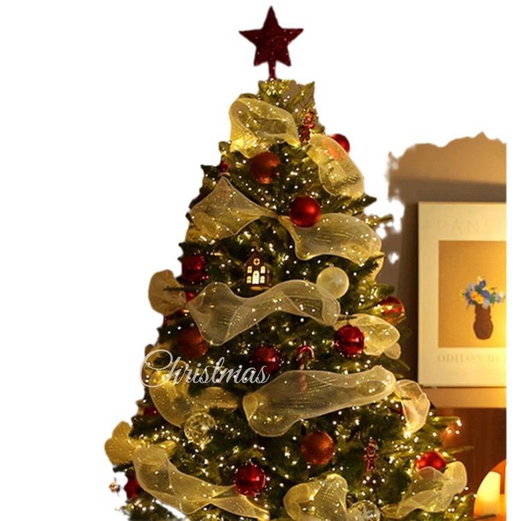 European & American Style Decorative Christmas Mesh Ribbon for Tree and Boutique Use