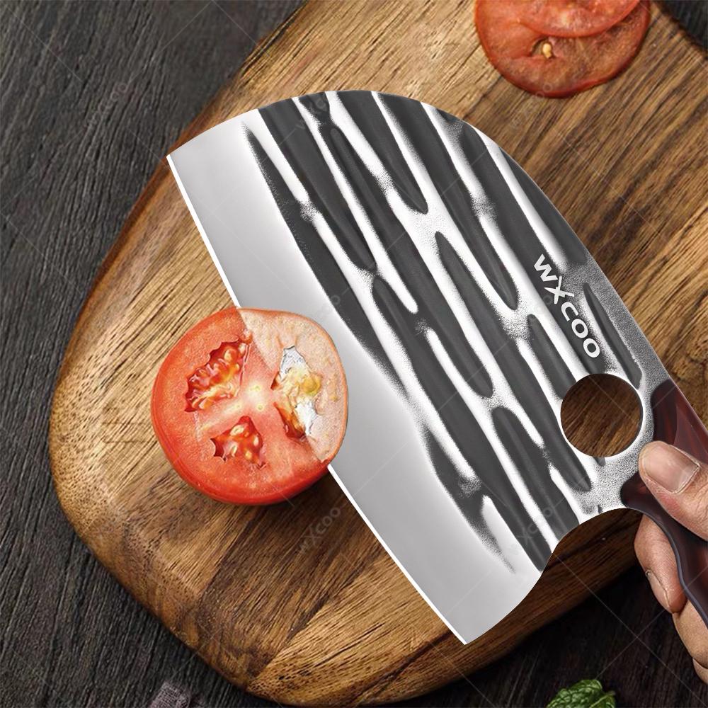 Handmade Forged Kitchen Boning Knife Stainless Steel Knife for Meat Fruit Butcher Slicing Knife Wooden Handle Meat Cleaver