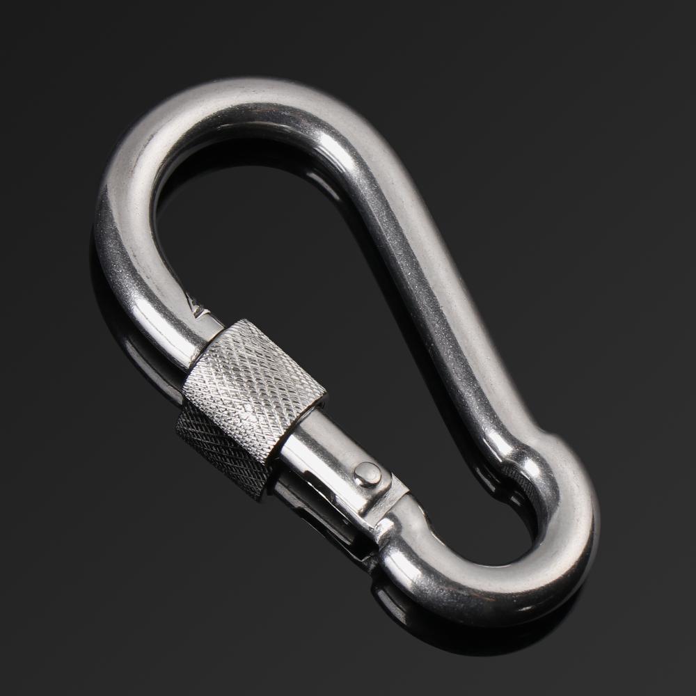 Spring Buckle 304 Stainless Steel Camping Equipment Safety Hook Lock Ring Carabiner Travel Kit