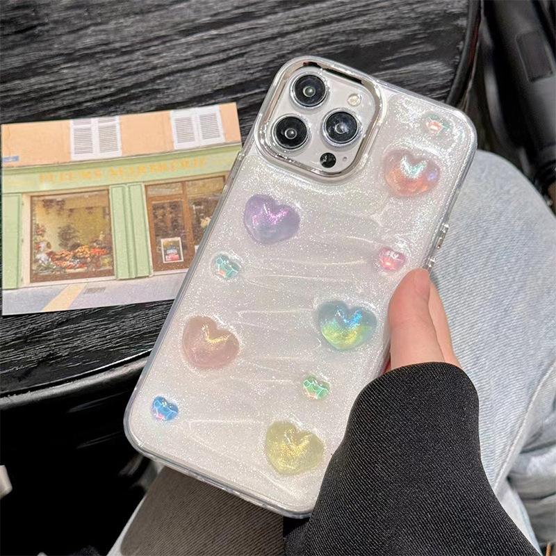 Popular White Flash Glue Phone Case for IPhone17 Promax Bow for Apple 15 Color Love Super Hot