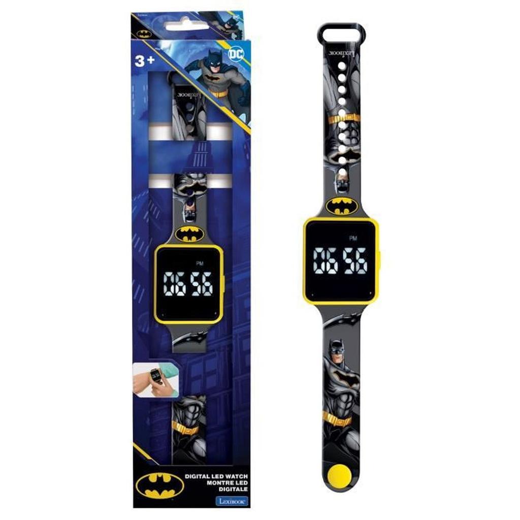 Lexibook - Batman - Montre LED - Bracelet ajustable - Affichage 12h ou 24h - Des 6 ans