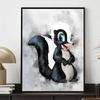 Disney Diamond Painting Bambi and Flowers Watercolor Art Painting Cartoon Diamond Painting Full Diamond Cross Stitch DIY Gift Home Decoration
