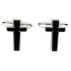 Gdesign Classic Button Cufflinks (Black/Silver)
