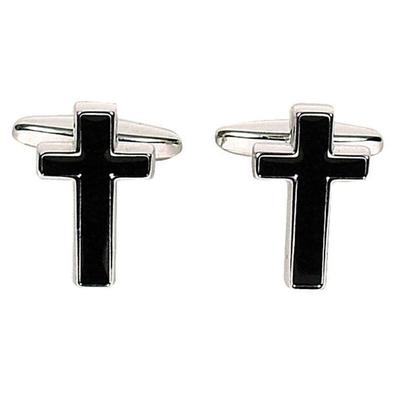 Gdesign Classic Button Cufflinks (Black/Silver)