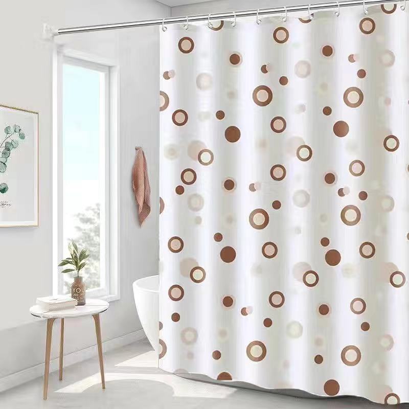 Shower Curtain Waterproof, Mildew-proof, Shading, Hook-free, Bathroom Dry and Wet Separation, Bathroom Shading Curtain