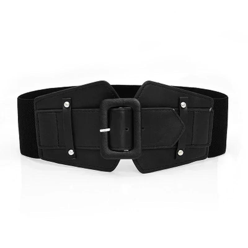 Wide Black Corset Belt Female Waist Plus Size Belts for Women High Quality Brow Big Waistband No Pin Dress Accessories WomenBelt
