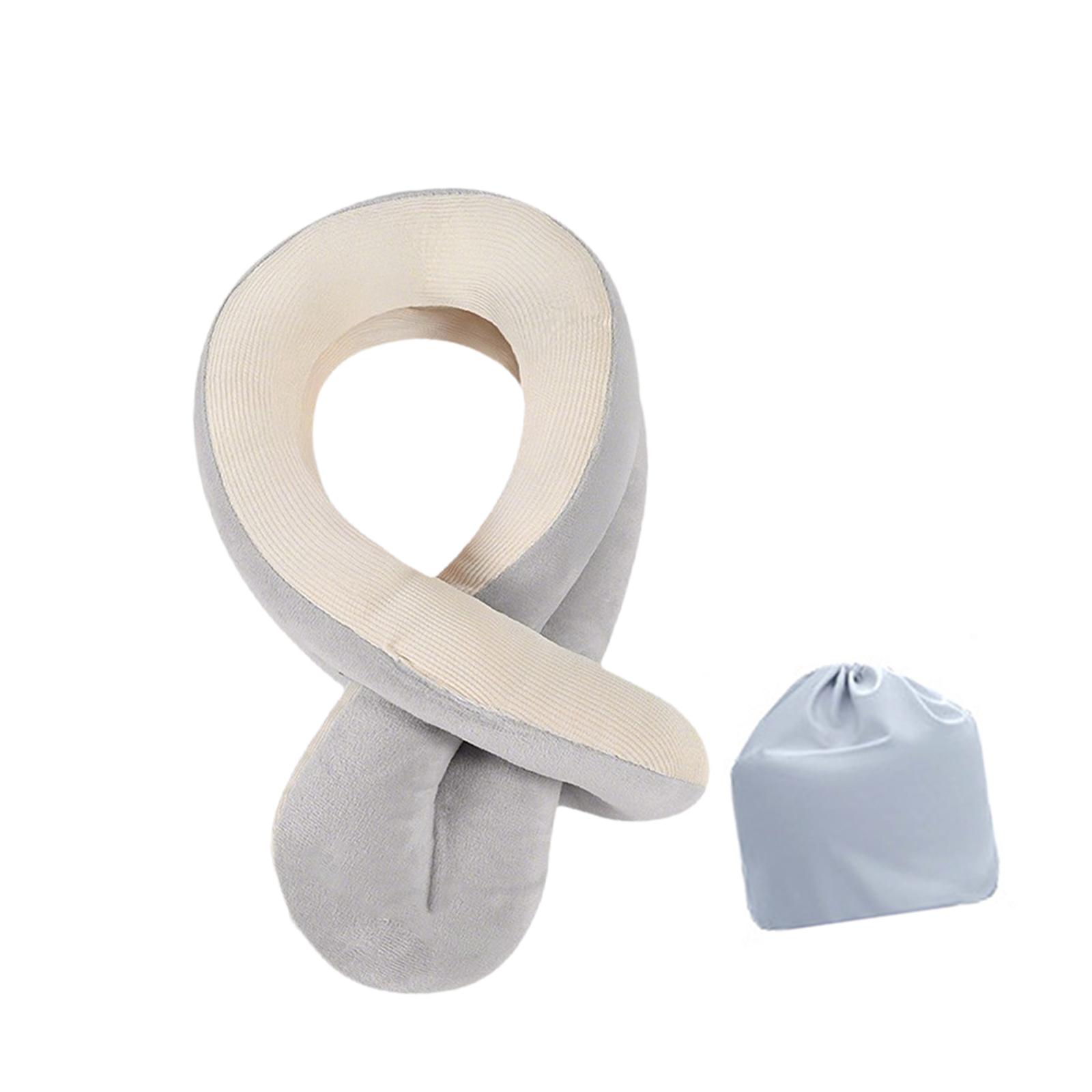 

Compact Travel Neck Pillow Soft Memory Foam Washable Headrest Cushion Lightweight Support Pillow for Airplane Car Office