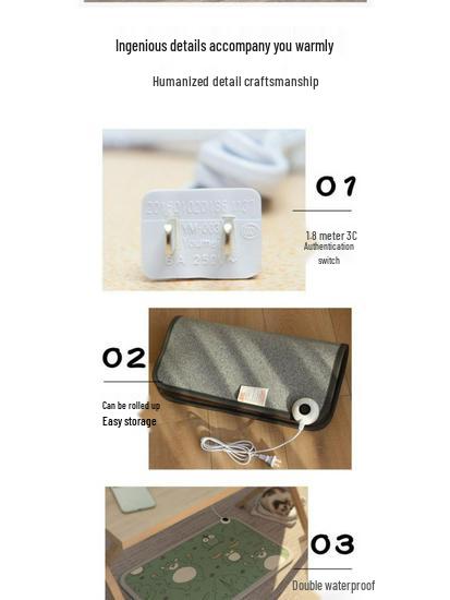 Electric Heated Foot Warmer Mat for Office - Winter Warmth Solution